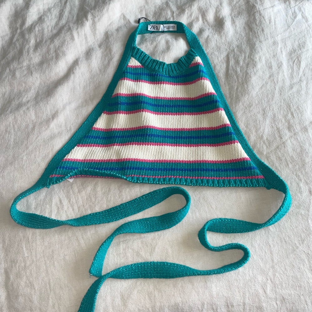 Zara crochet tie back top